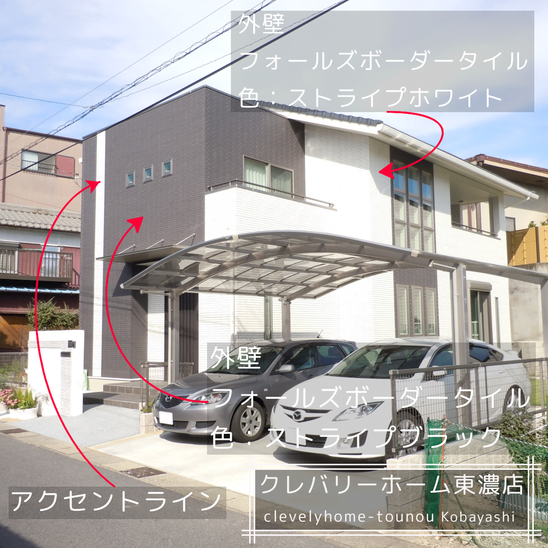 モノトーンデザインの家0101　外壁